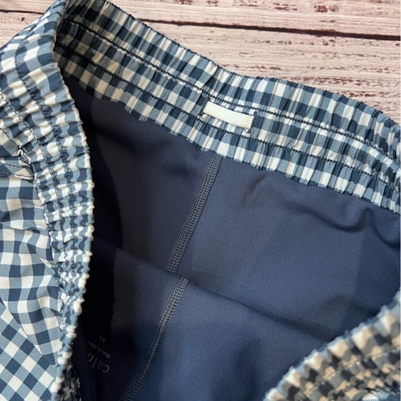 Johnny Was Calme Blue White Gingham Plaid Shorts - Picture 5 of 8